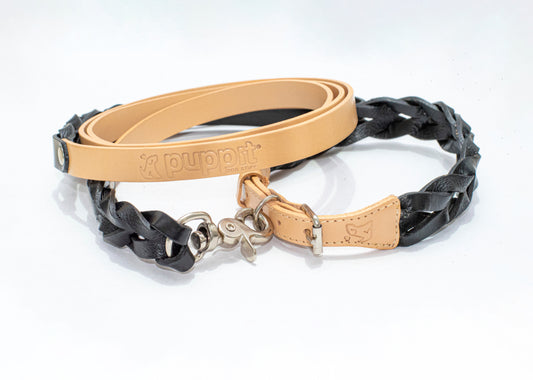 Natural/Black Braided Strap